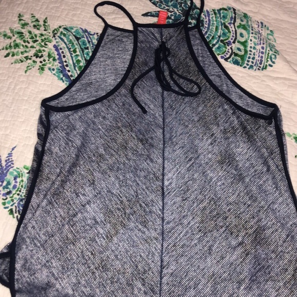 Navy Tye Dye Spaghetti Strap Cover up/ Shirt - Picture 3 of 4